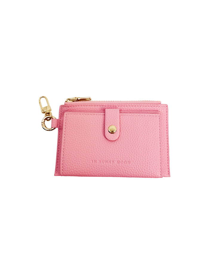 Card Holder Coin Zip Purse Pink