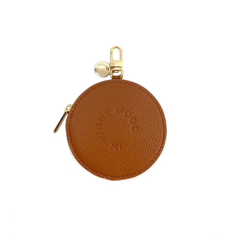 Phone Pouch Round Brown