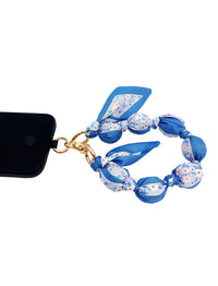 Pom Wristlet Blue