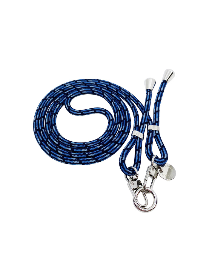 Mobile Base Strap Blue Pattern Silver