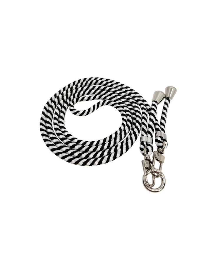 Mobile Base Strap BW Striped Silver