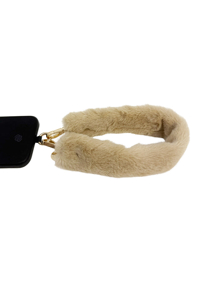 Fluffy Faux Fur Handle 40 cm Beige