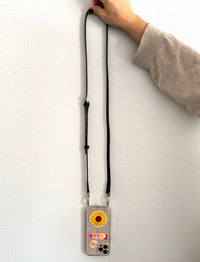 Galina Leather Strap Black Silver