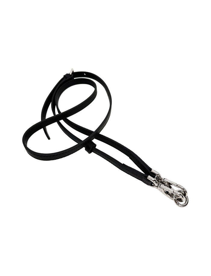 Galina Leather Strap Black Silver