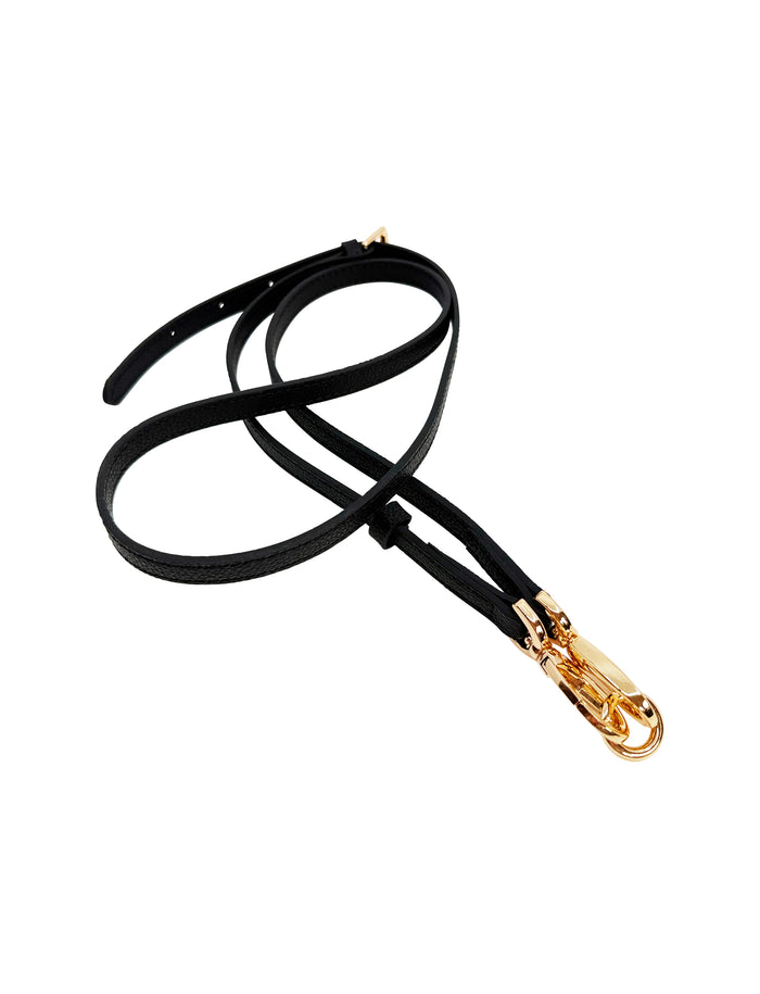 Galina Leather Strap Black Gold