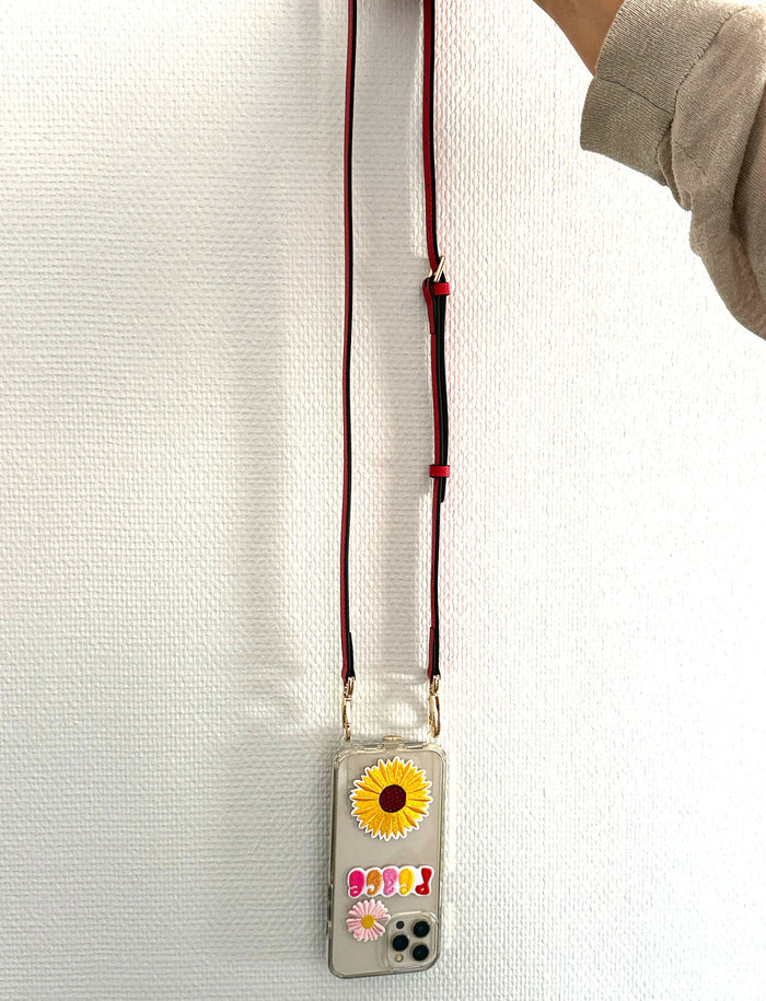 Galina Leather Strap Red Gold