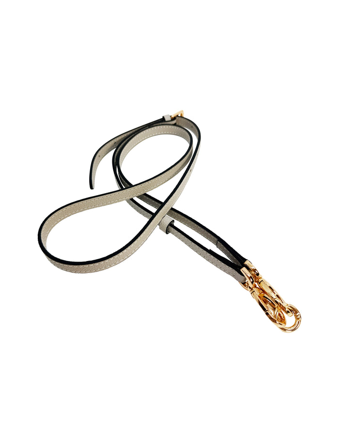 Galina Leather Strap Light Grey Gold