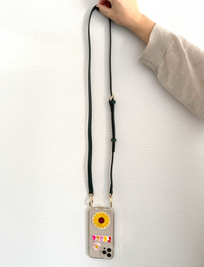 Galina Leather Strap Dark Green Gold
