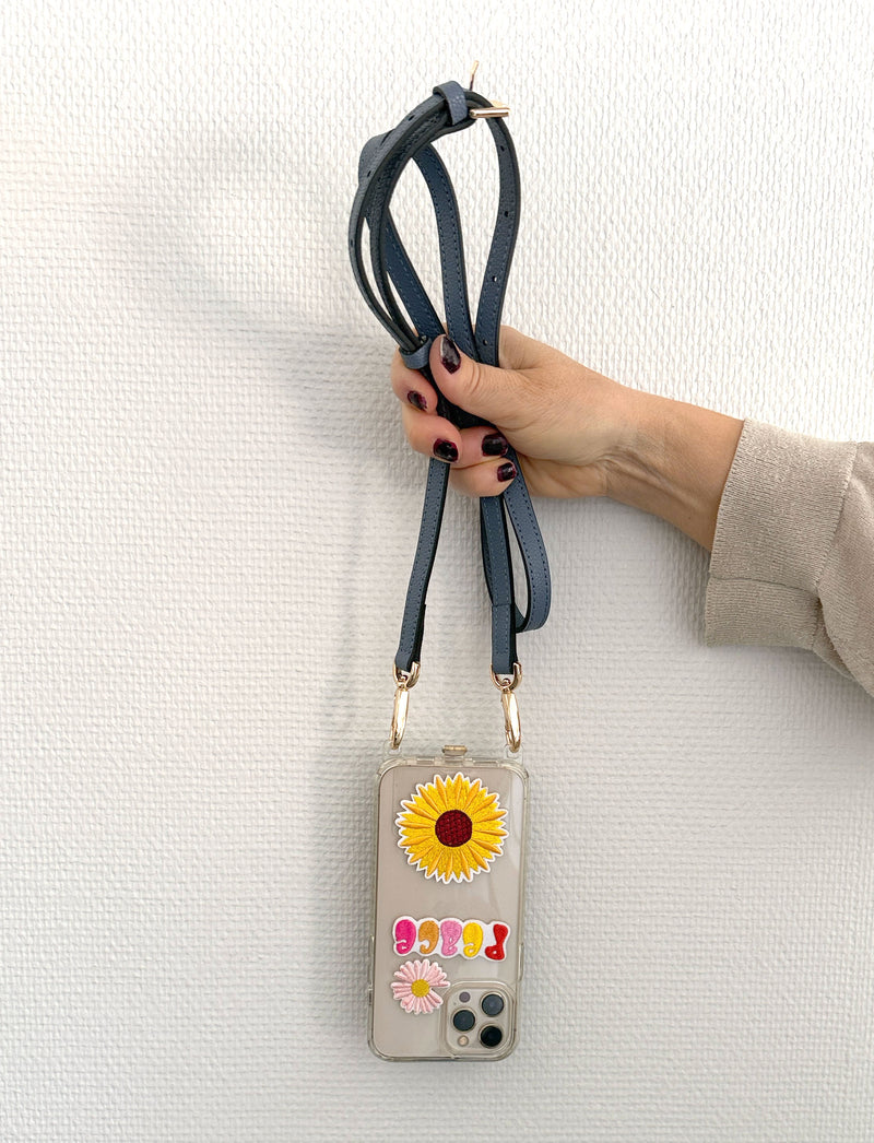 Galina Leather Strap GreyBlue Gold