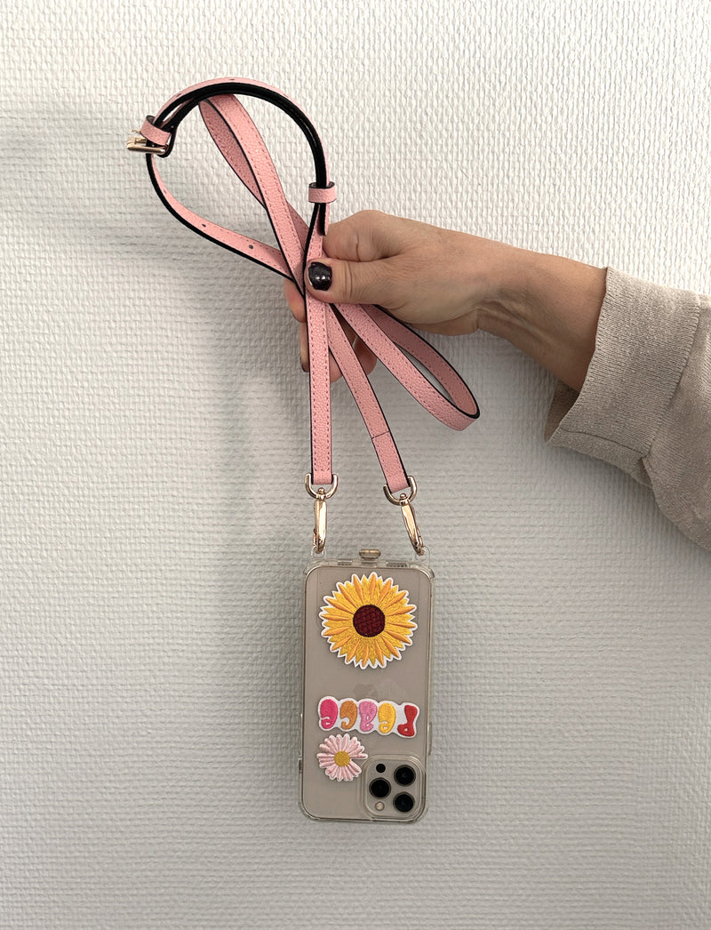 Galina Leather Strap Pink Gold