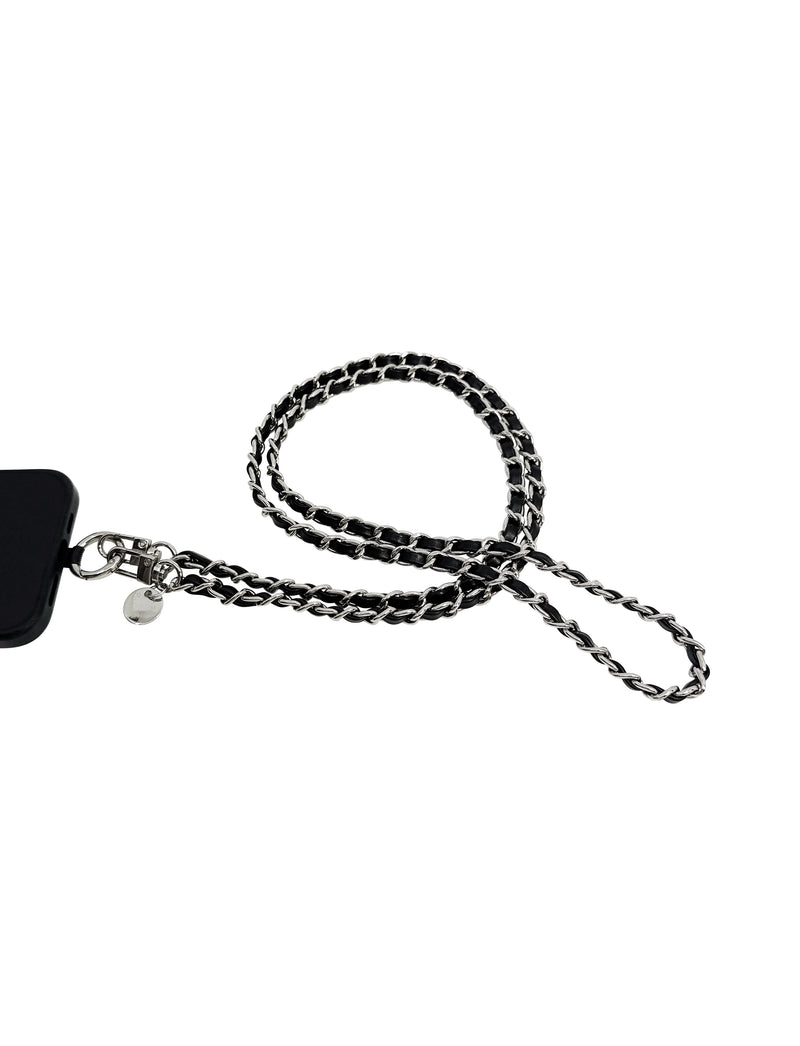 Dolores Chain Strap Black Silver