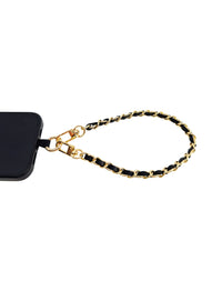 Dolores Chain Wristlet Black Gold