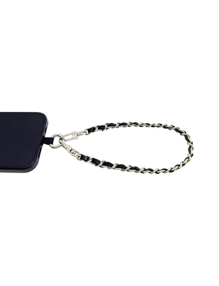 Dolores Chain Wristlet Black Silver