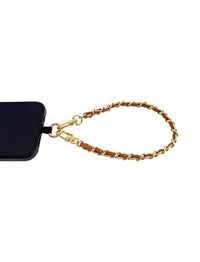 Dolores Chain Wristlet Brown Gold