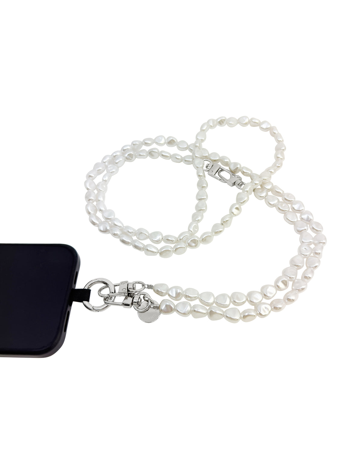 Gladys Pearl Strap Double 130 Silver