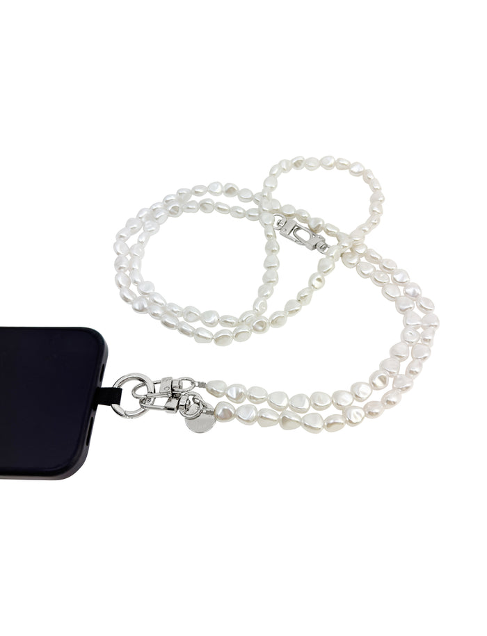 Gladys Pearl Strap Double 130 Silver