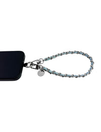 Dolores Chain Wristlet Light Blue Silver