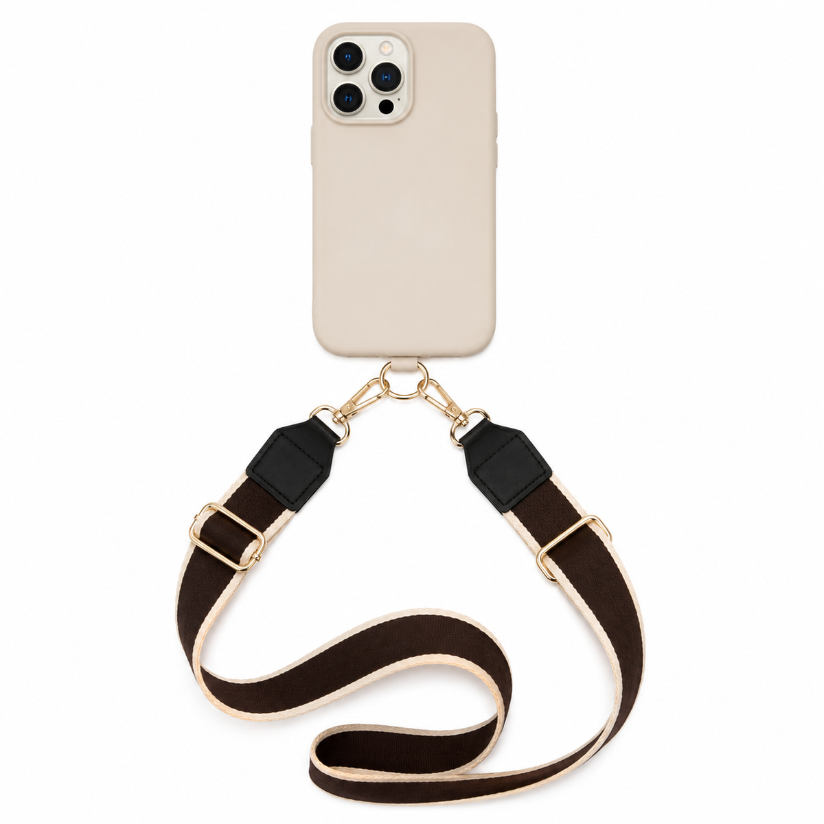 Wide Webbing Strap Brown Str 140