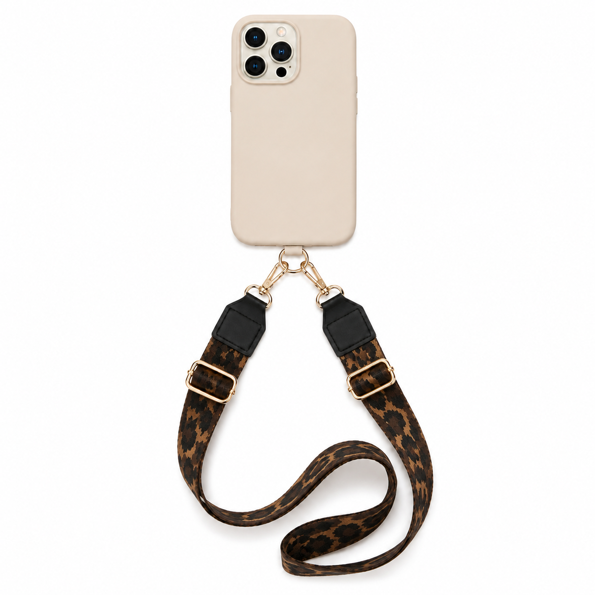 Wide Webbing Strap Camo Brown 140
