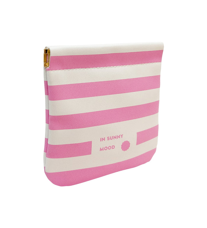 Sunny Snap Pouch Small Stripe Pink