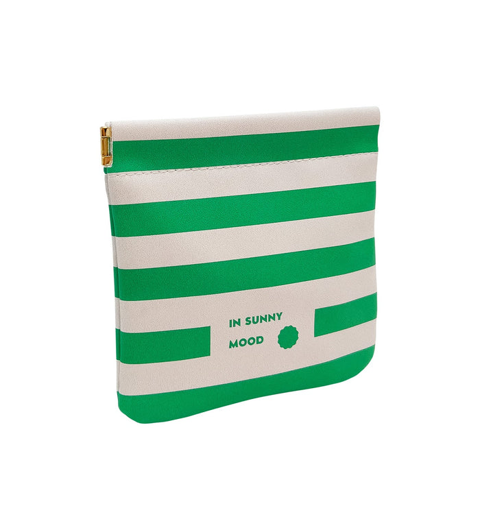 Sunny Snap Pouch Small Stripe Green